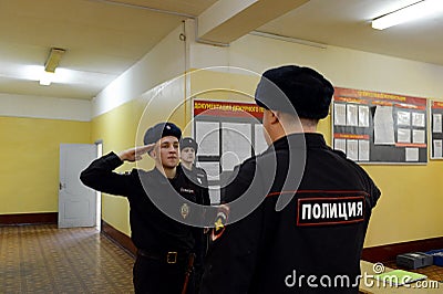 The duty of the company shall report to the officer. Editorial Stock Photo