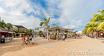 The duty-free area at the Falmouth cruise port. Editorial Stock Photo