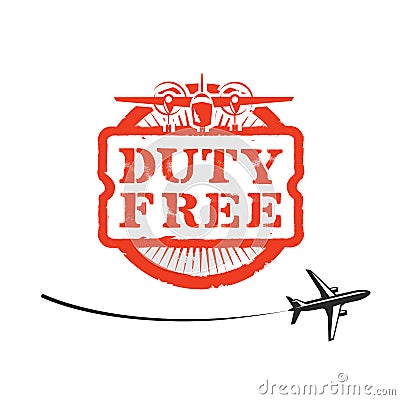 Duty Free Cartoon Illustration