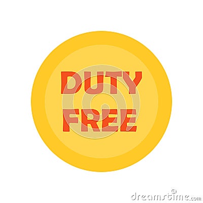 Duty free icon vector sign and symbol isolated on white background, Duty free logo concept Vector Illustration