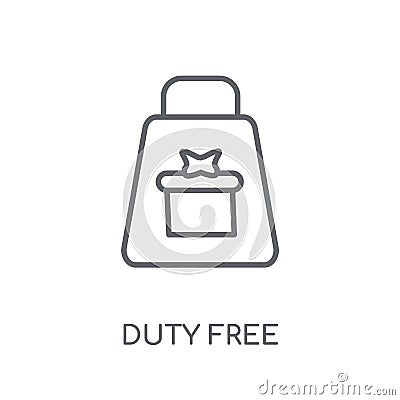 Duty free linear icon. Modern outline Duty free logo concept on Vector Illustration