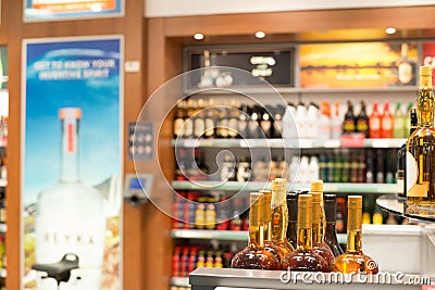 Duty free shop Stock Photo