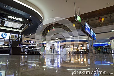 Duty free shops in Dubai International Airport Editorial Stock Photo