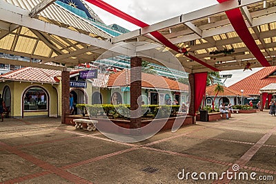 Duty free shops Pointe Seraphine Cruise port Castries St Lucia Editorial Stock Photo