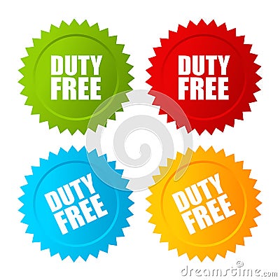 Duty free vector label Vector Illustration