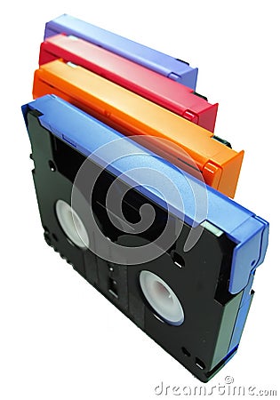DV Tapes Stock Photo
