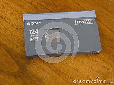 DVCAM video cassette Editorial Stock Photo