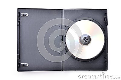 Dvd in black case Stock Photo