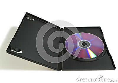 DVD in case Stock Photo