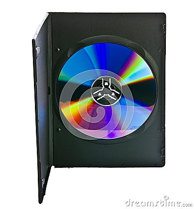 DVD case and disc Stock Photo