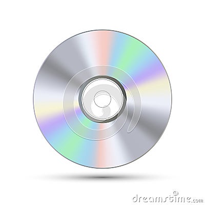 DVD or CD disc. Blue-ray technology vector illustration. Music sound data information Vector Illustration