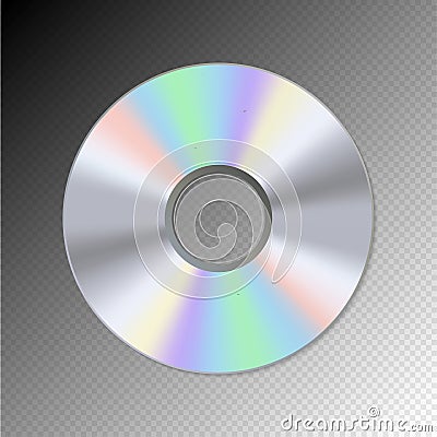 DVD or CD disc. Blue-ray technology vector illustration. Music sound data information Vector Illustration