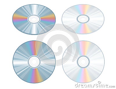 DVD or CD disc digital technology data storage vector illustration isolated on white background Vector Illustration