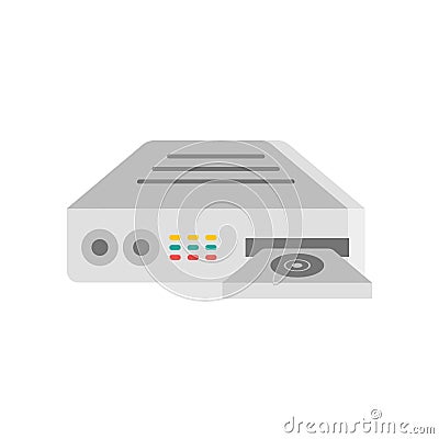 Dvd player icon vector sign and symbol isolated on white background, Dvd player logo concept Vector Illustration