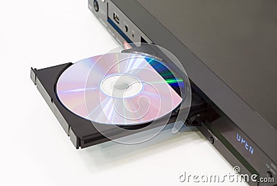 DVD player with an open tray Stock Photo