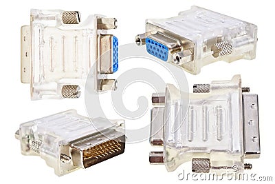 DVI/D-SUB adapter Stock Photo