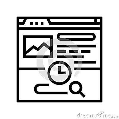 dwell time seo line icon vector illustration Vector Illustration