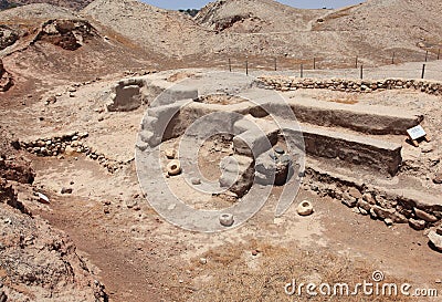 Dwelling Foundations, Tell es-Sultan, Jericho Stock Photo