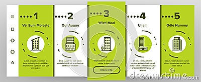 Dwelling House, Condo Vector Onboarding Mobile App Page Screen Vector Illustration