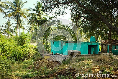 Dwelling in Indian province. Stock Photo