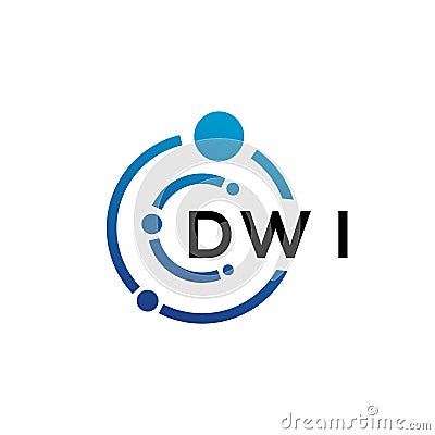 DWI letter logo design on white background. DWI creative initials letter logo concept. DWI letter design Vector Illustration