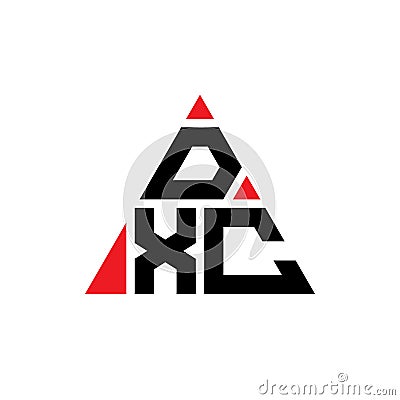 DXC triangle letter logo design with triangle shape. DXC triangle logo design monogram. DXC triangle vector logo template with red Vector Illustration