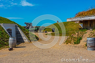 Dybb??l Banke historical site commemorating war between Prussi Stock Photo