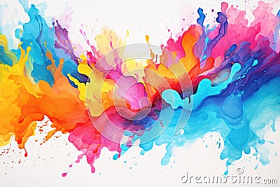 Dye design colored background watercolor art blue background splash paint abstract splattered Stock Photo