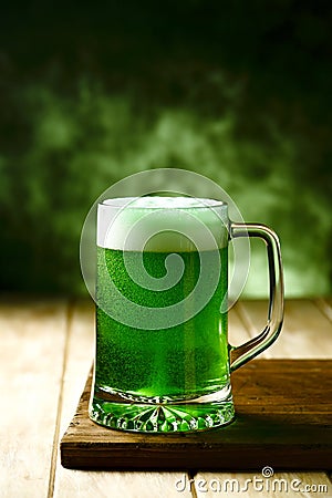 Dyed green beer Stock Photo