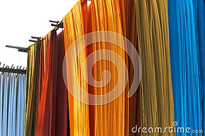 Dyeing Works,Sanganer,Jaipur Stock Photo