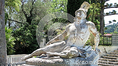 Dying Achilles, Corfu, Greece. Stock Photo