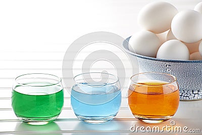 Dying Easter Eggs Stock Photo