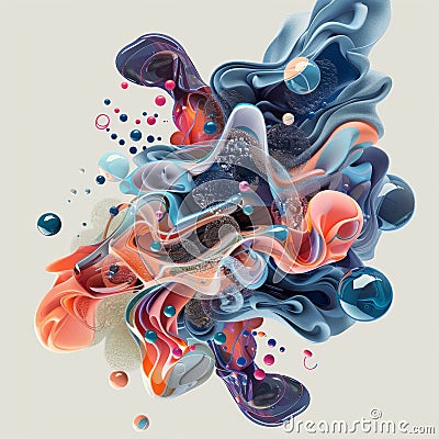 Abstract Colorful Art Fluidity Stock Photo