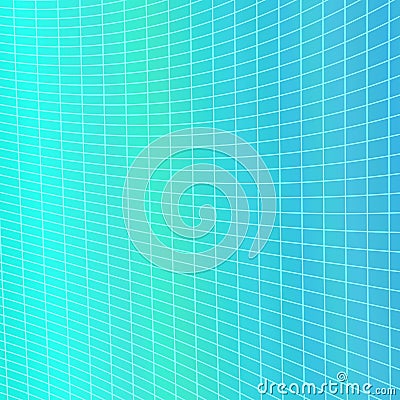 Dynamic abstract geometrical grid background - vector graphic from curved angular striped grid Vector Illustration