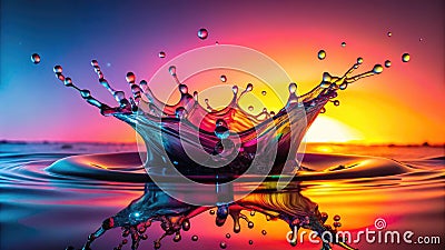 Dynamic Abstract Silhouette Splashes A Captivating AIGenerated Background for Modern Design Projects Stock Photo