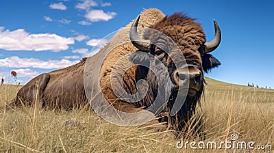 Dynamic Bison In Zbrush: Exaggerated Facial Expressions And Cultural Diversity Stock Photo