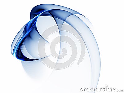 Dynamic blue abstract background on white Stock Photo