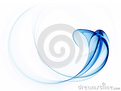 Dynamic blue abstract background on white Stock Photo