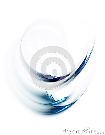 Dynamic blue circular motion on white Stock Photo