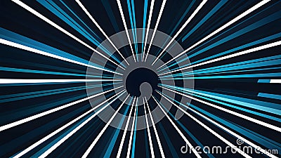 Dynamic Blue Light Rapid Moving Stripes Energize Dark Background Stock Photo