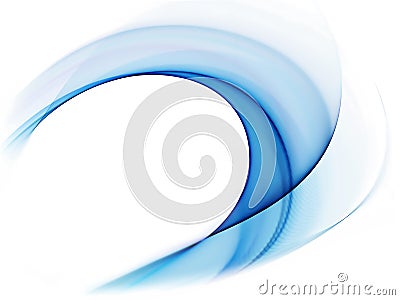 Dynamic blue wavy motion Cartoon Illustration