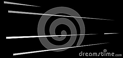 Dynamic burst lines. comic action, speed lines. 3d horizontal parallel strips. straight streaks vanishing, diminishing. 3d lines Vector Illustration