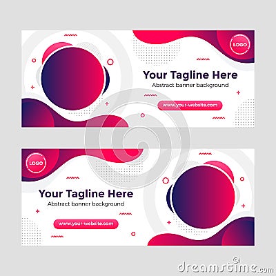 Dynamic Business web Banner Gradient Background Stock Photo