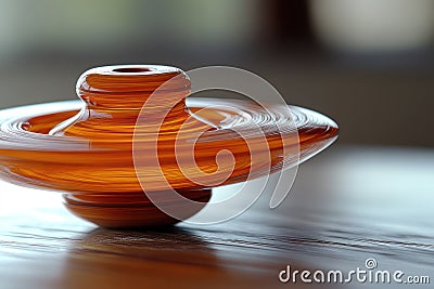 Dynamic closeup of spinning object with copy space, capturing movement progress and momentum. Perfect for marketing, soc Stock Photo