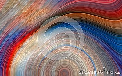 Dynamic color series. Artistic abstraction with colorful wavy lines. Creative multi colored wave line pattern. Stock Photo