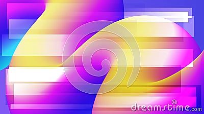 Dynamic curved shape. Horizontal lines. Bright color gradients. Futuristic abstract background. Vector Illustration