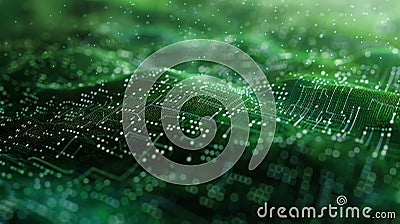Dynamic data flow symbolizing information saturation and the search for deeper meaning Stock Photo