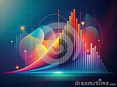 Dynamic Data Visualization Chart An Abstract Infographic for Business Analytics and Strategic Insights Stock Photo