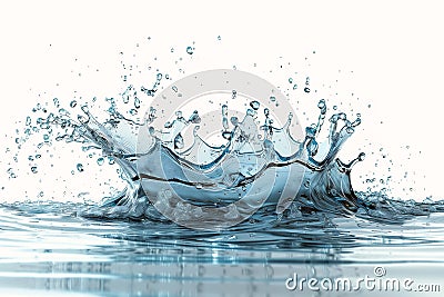 Dynamic Depths: Exploring the Energetic Flow of a Closeup Hydrau Stock Photo