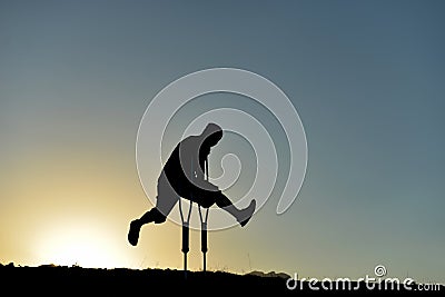 Dynamic, energetic and disabled Stock Photo